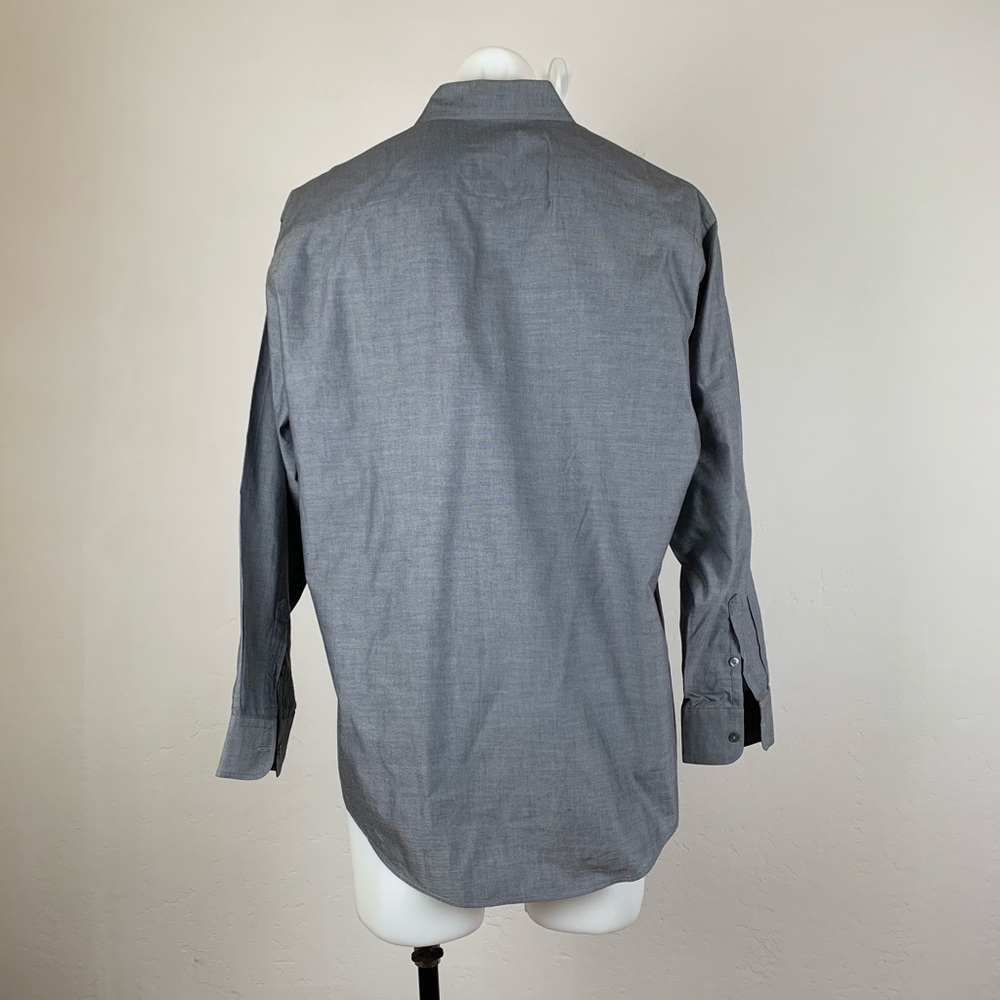 Giorgio Armani Le Collezioni Men's Light Gray Dress Shirt Size 16, 32/33 - Picture 6 of 6